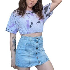 Melville denim button front mini skirt Size23